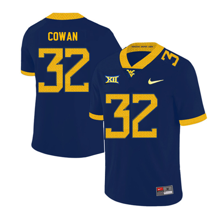 2019 Men #32 VanDarius Cowan West Virginia Mountaineers College Football Jerseys Sale-Navy - Click Image to Close